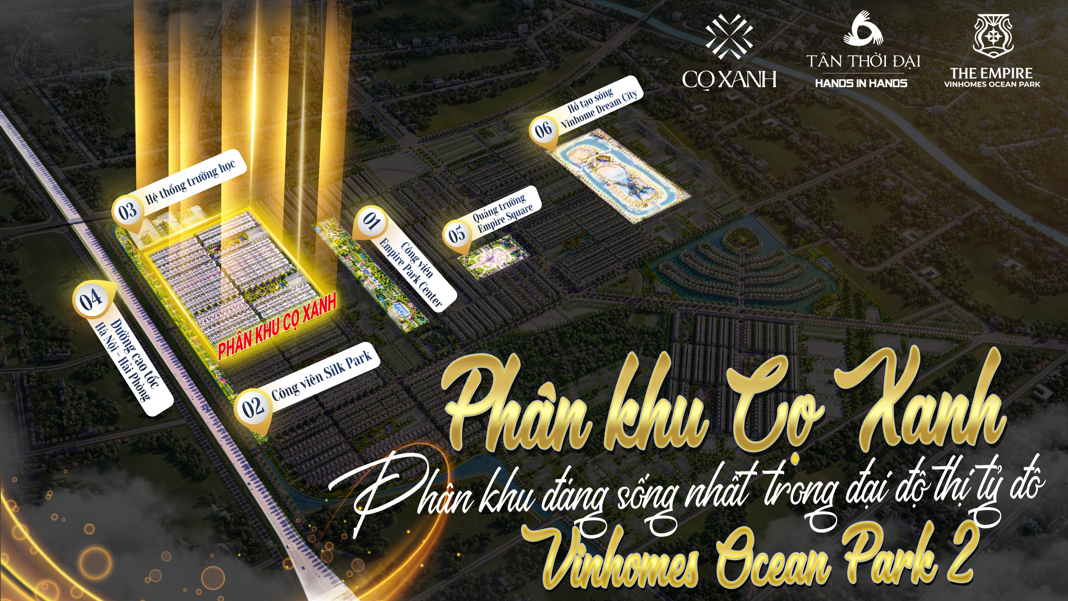 Tổng quan phân khu Cọ Xanh - Vinhomes Ocean Park 2