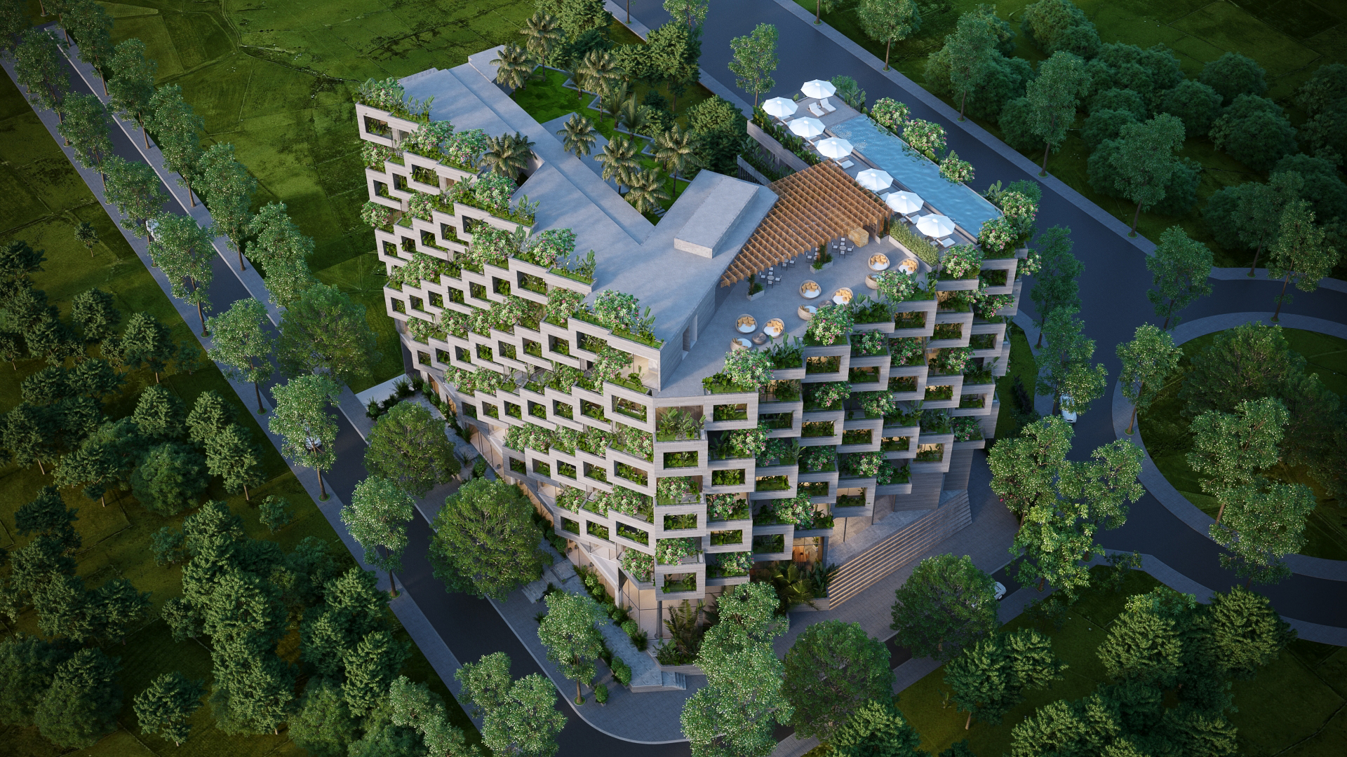 Hệ thống tiện ích hồ bơi 5 sao tại Wyndham Grand Vedana Resort Đà Nẵng