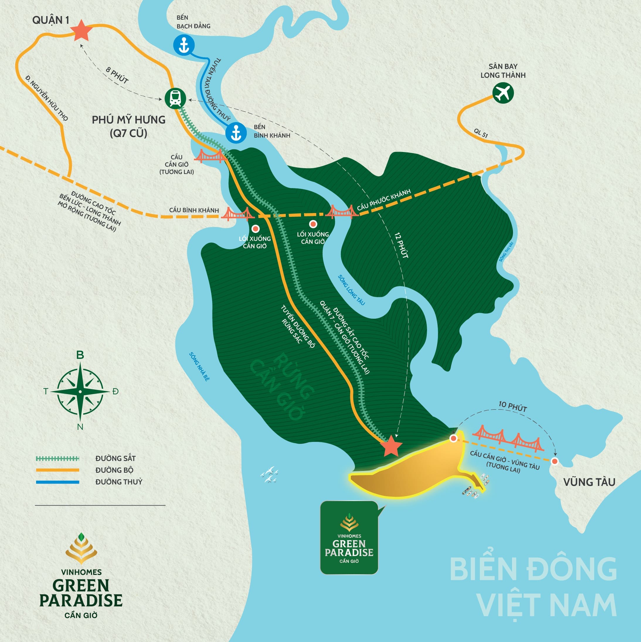 Hạ tầng giao thông kết nối dự án đô thị biển MIK Cần Giờ Hạ tầng giao thông kết nối dự án đô thị biển MIK Cần Giờ