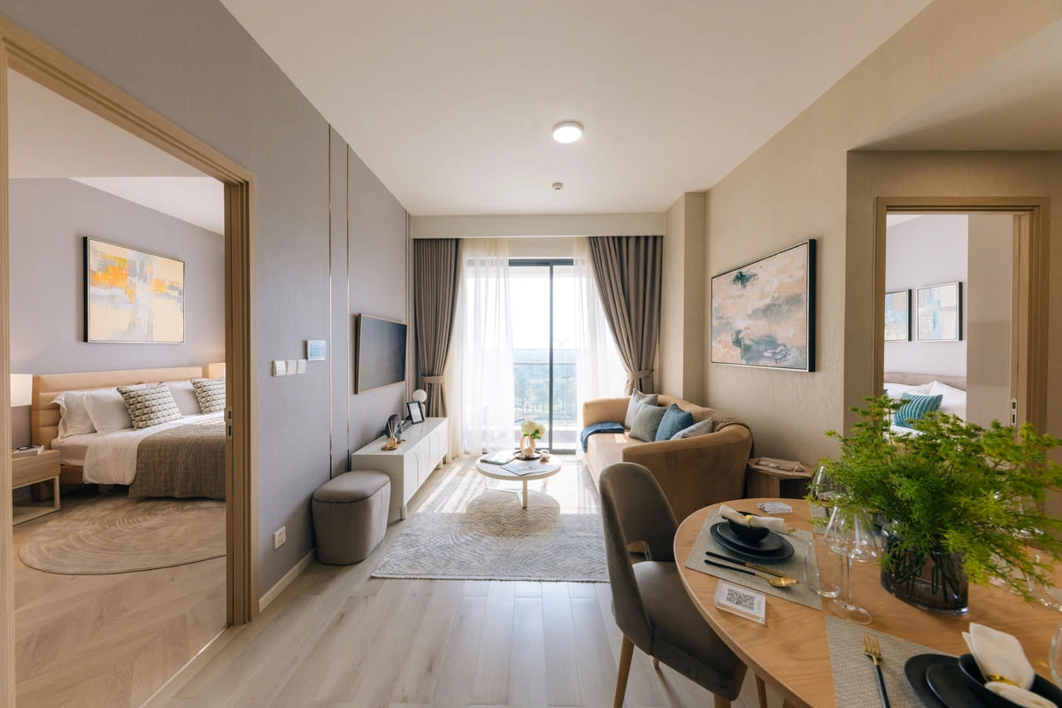 Căn hộ 2 phòng ngủ MIK Cần Giờ Thiết kế căn hộ 2 phòng ngủ dự án MIK Cần Giờ