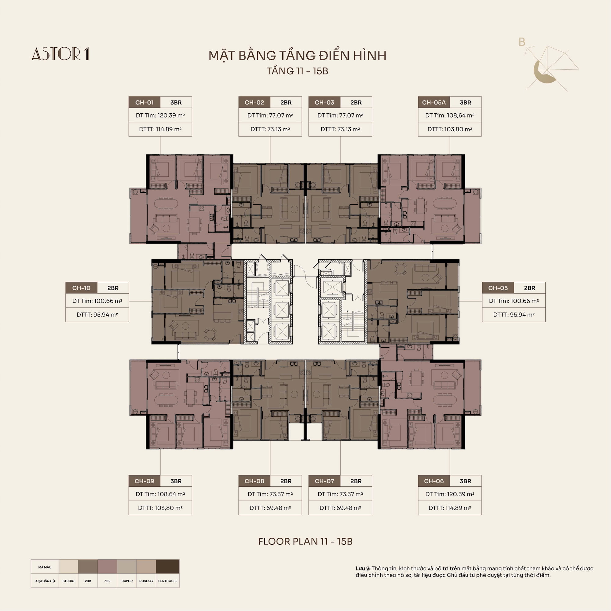 Mặt bằng thiết kế chi tiết căn hộ Astor 1 IA25