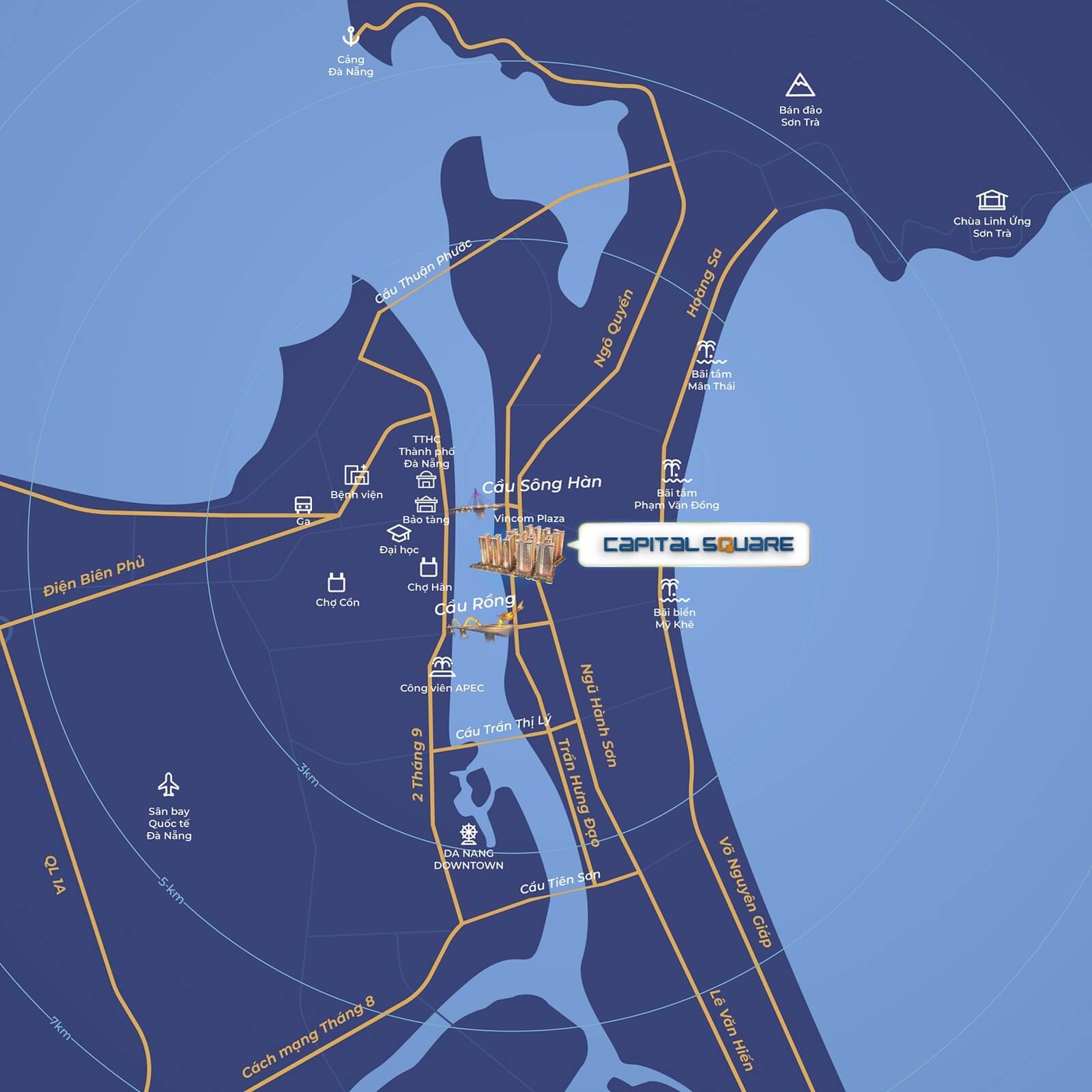 Vị trí đắc địa Capital Square Đà Nẵng