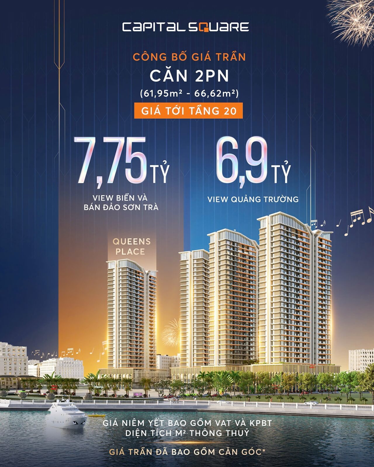 Giá bán căn hộ 2PN