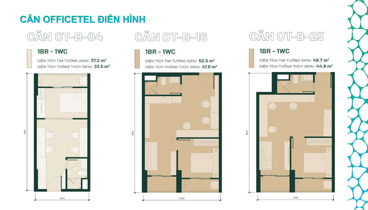 Thiết kế căn hộ Officetel Happy One Mori Vạn Xuân Group