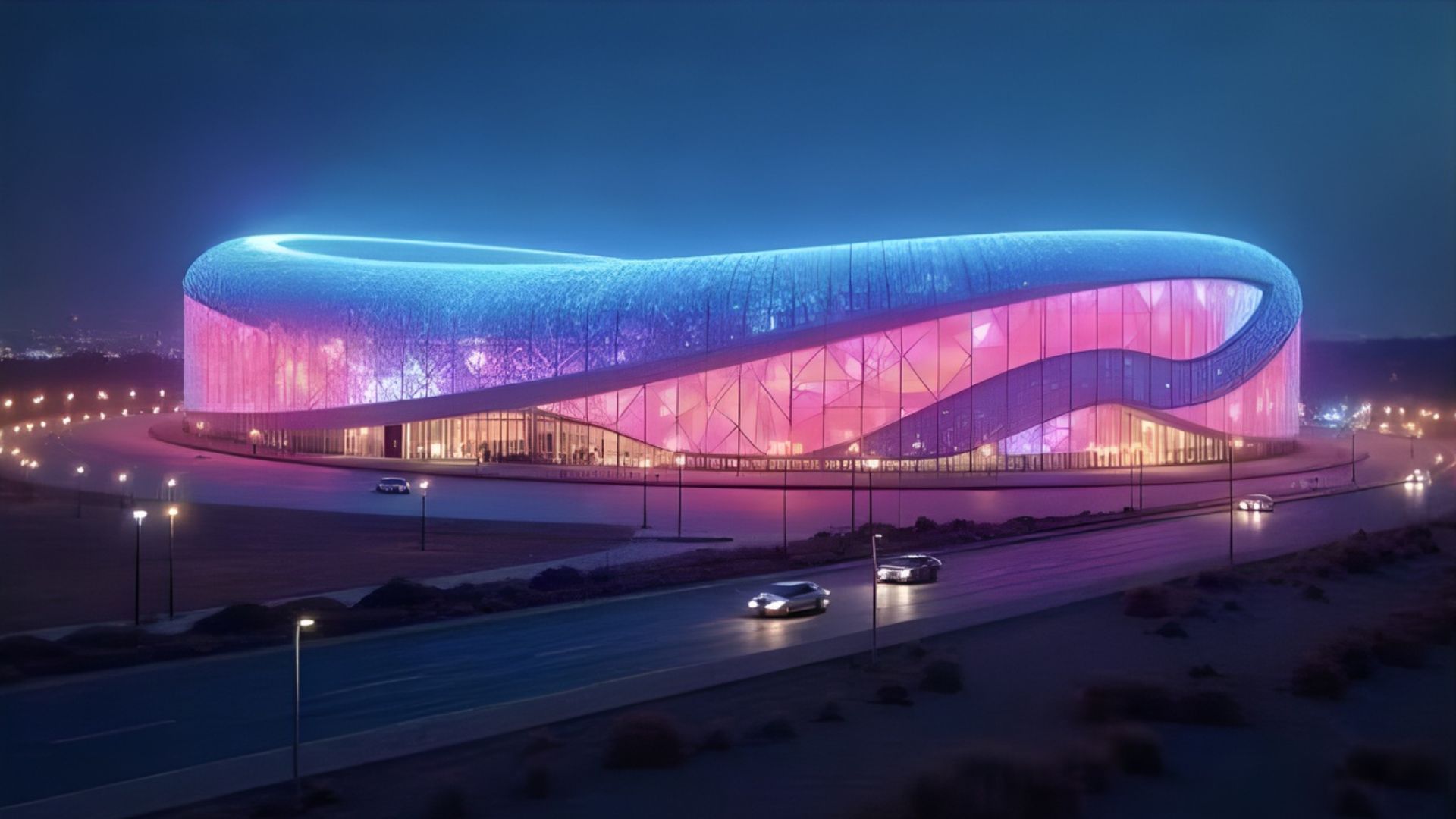 Hệ thống LED 360 độ và màn hình AI hologram tại Vinhomes Olympic