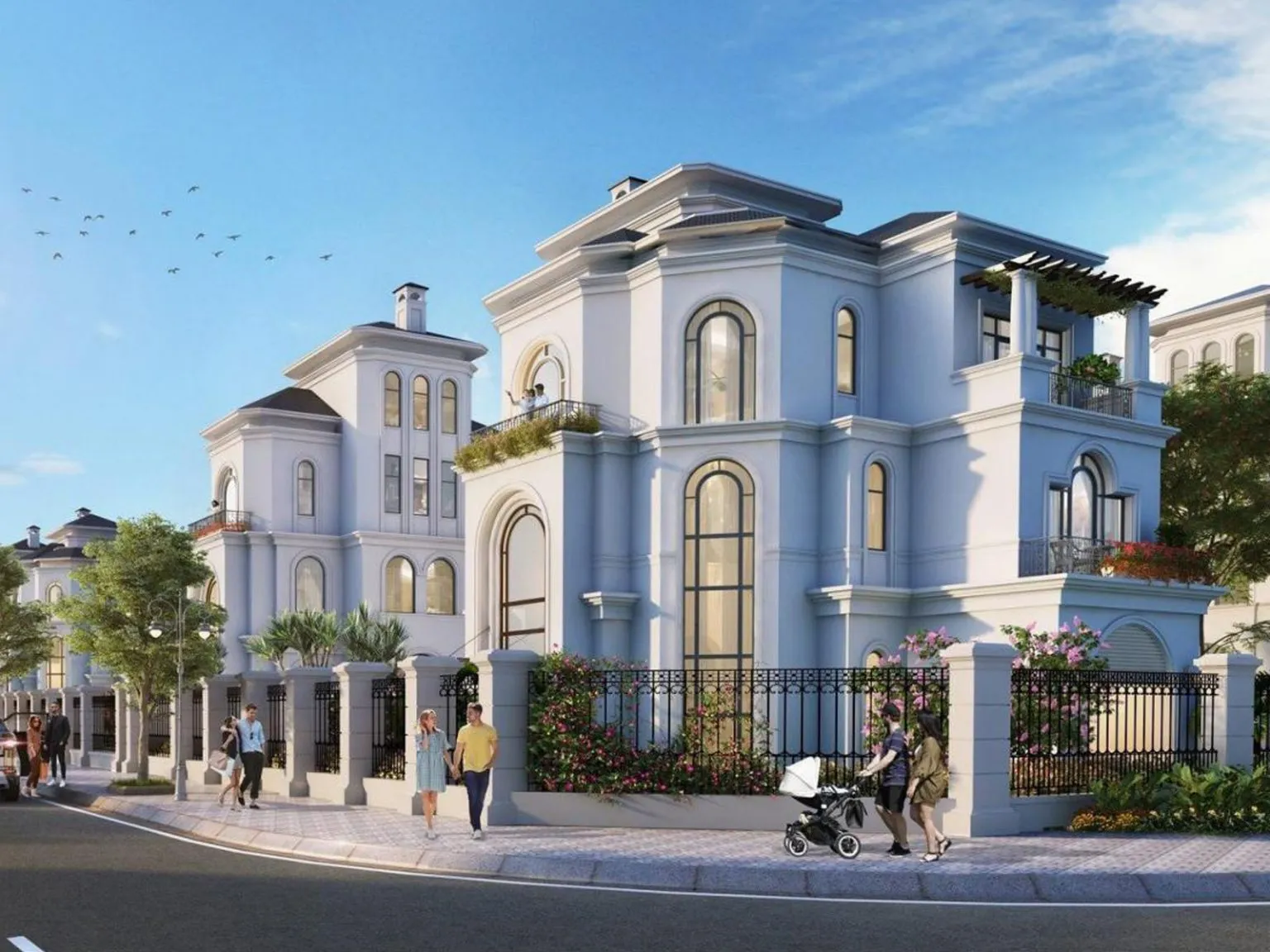 Biệt thự đơn lập và song lập Vinhomes Olympic