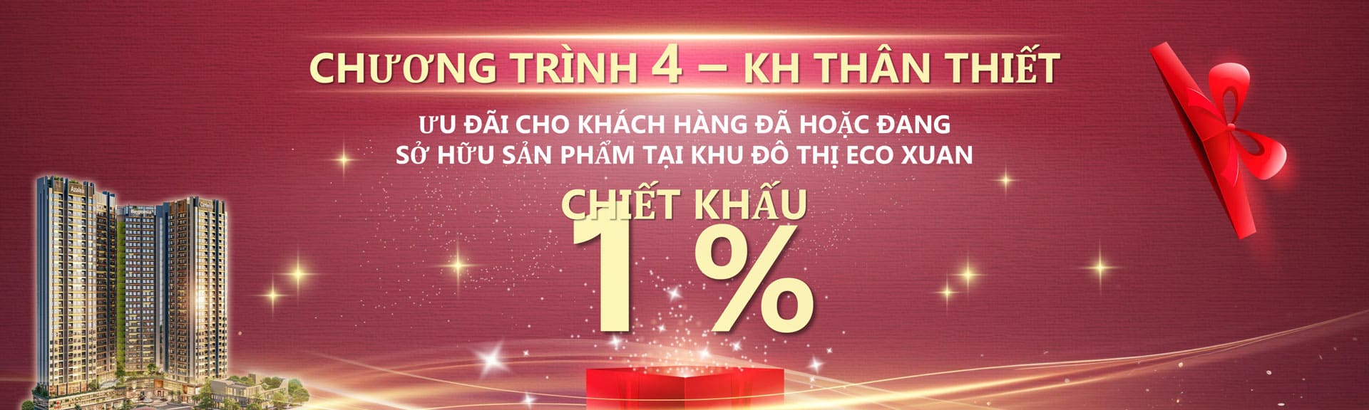 Chính sách chiết khấu 1% cho khách hàng thân thiết KĐT EcoXuân