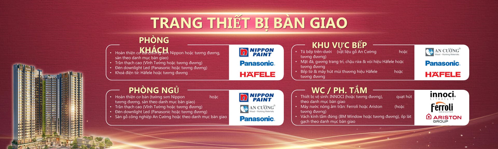 Tiêu chuẩn bàn giao nội thất cao cấp căn hộ Setia Edenia Lái Thiêu Bình Dương