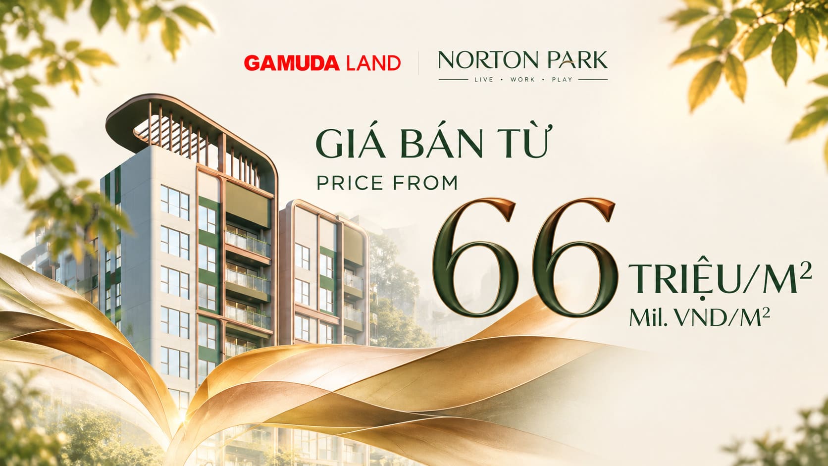 Bảng giá bán căn hộ Norton Park Gamuda Land tháng 10 năm 2026