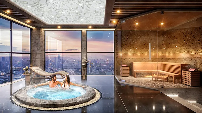 Phòng xông hơi Sauna chăm sóc sức khỏe tại The Heritage Láng Hạ