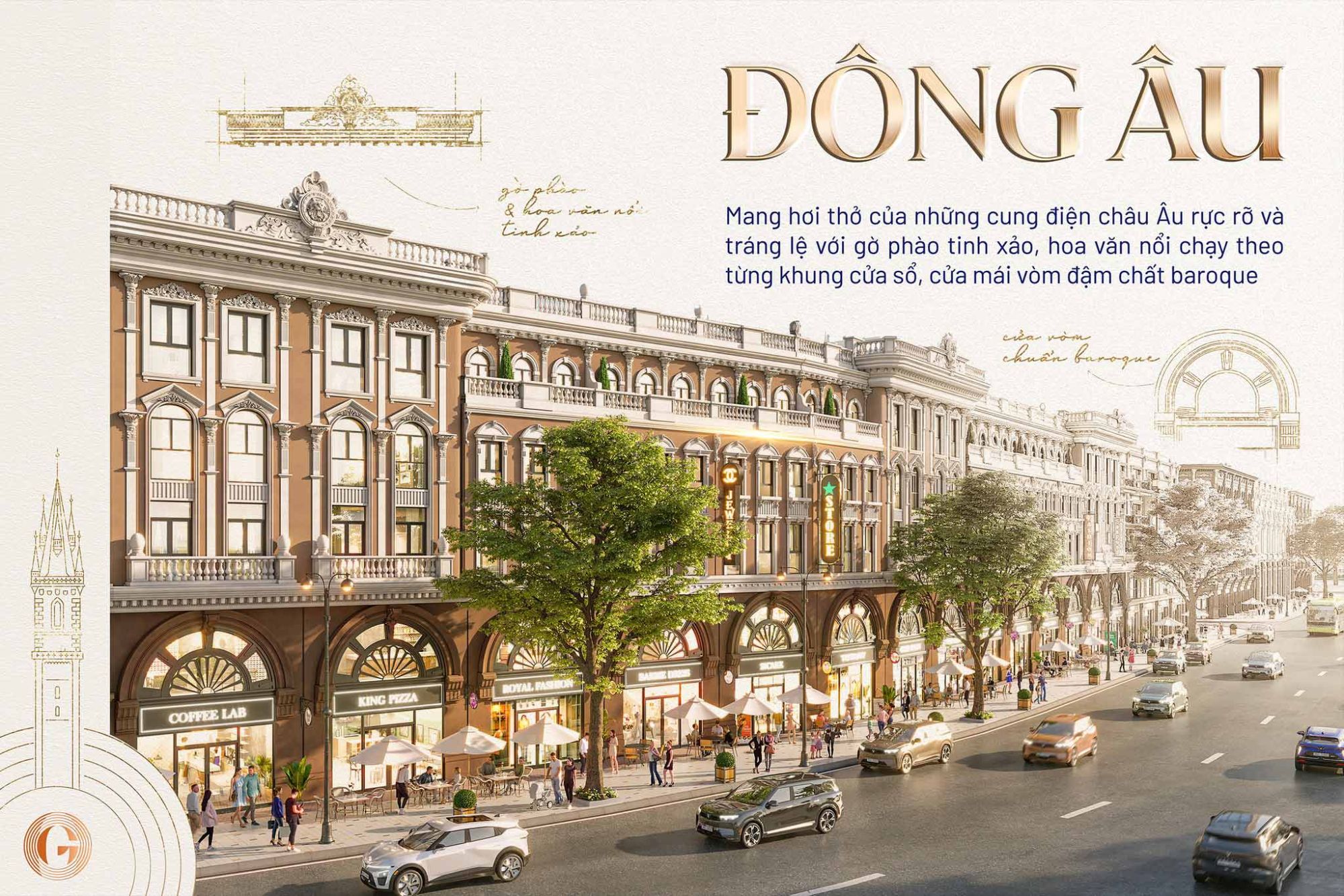 Phối cảnh phân khu Little Soho Vinhomes The Gallery với 51 sản phẩm bao quanh phố đi bộ Soho
