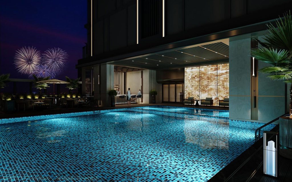 Hồ bơi muối điện phân tại Celestine Westlake