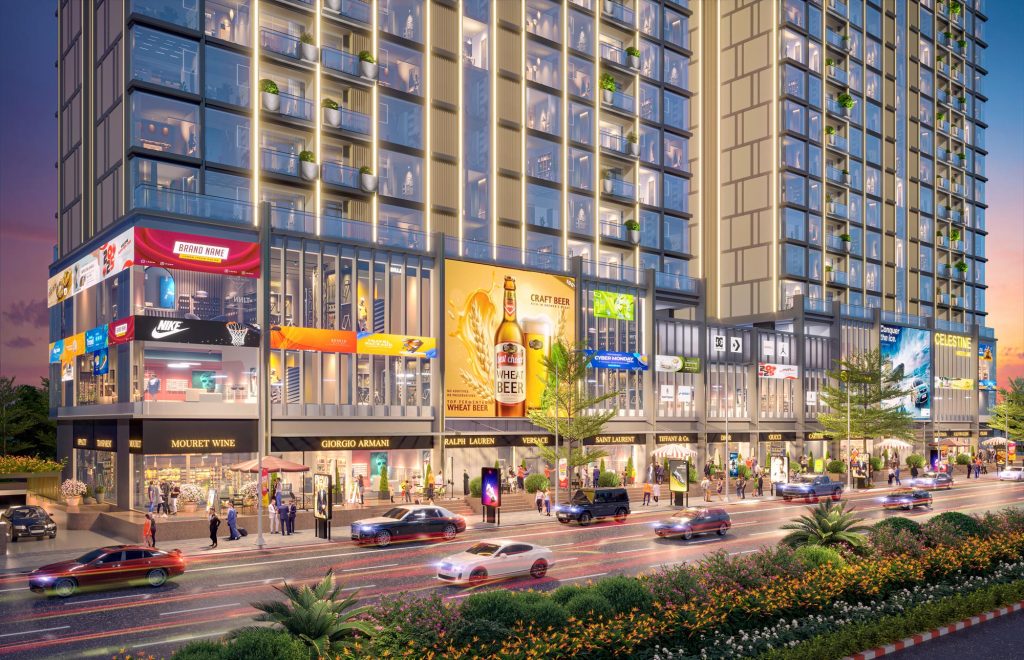 Trung tâm thương mại tại chân đế chung cư Celestine Westlake
