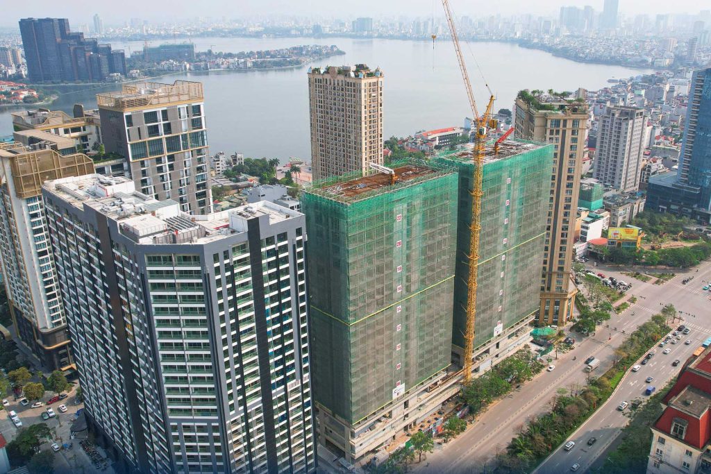 Cập nhật tiến độ xây dựng dự án căn hộ hạng sang Celestine Westlake nằm ngay mặt tiền đường Võ Chí Công, phường Tây Hồ